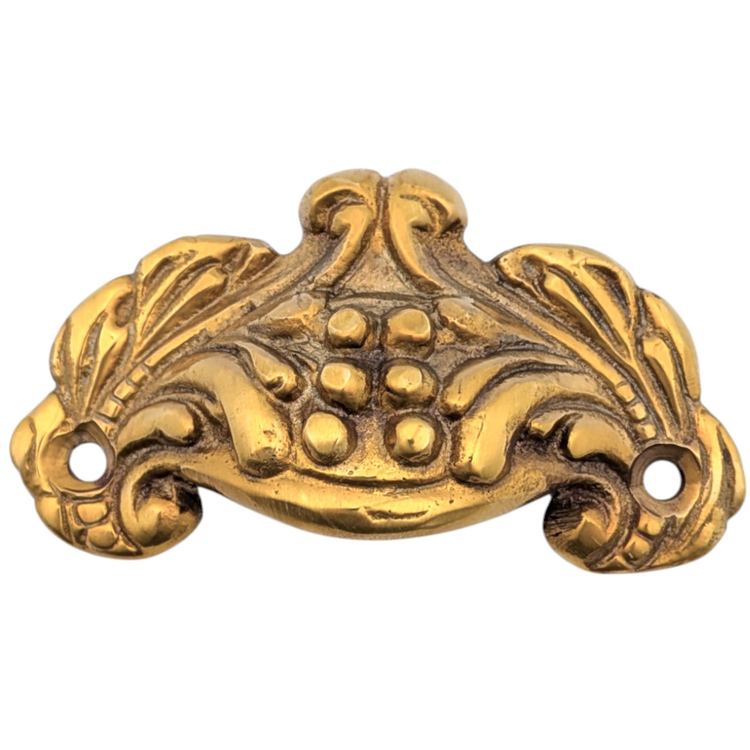 3 Inch Overall (2 3/8 Inch c-c) Solid Brass Cup Pull (Polished Brass Finish)