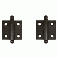 1 1/2 Inch x 1 1/2 Inch Solid Brass Cabinet Hinges (Oil Rubbed Bronze Finish) DELTANA