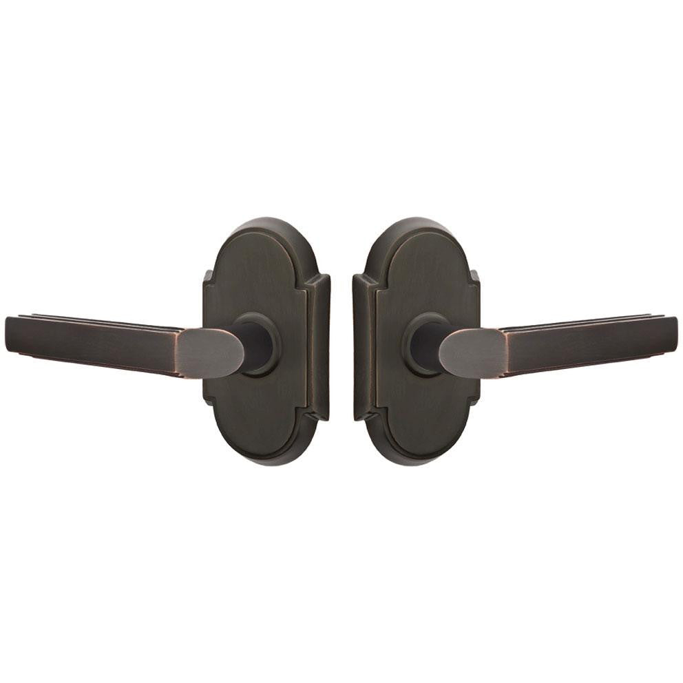 Emtek Solid Brass Milano Lever With # 8 Rosette EMTEK