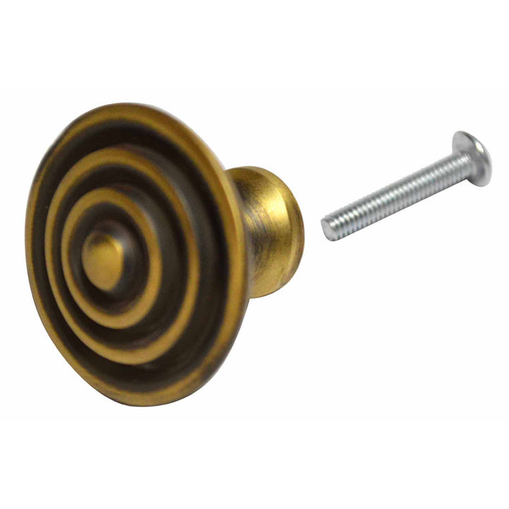 1 1/2 Inch Concentric Circle Cabinet Knob (Several Finishes Available)