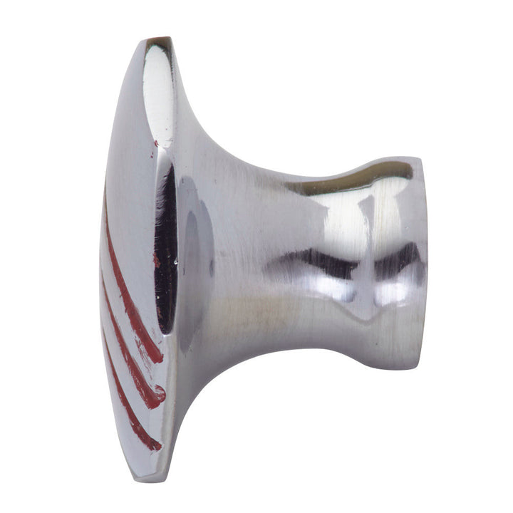 1 Inch Triple Red Striped Octagon Solid Brass Cabinet and Furniture Knob