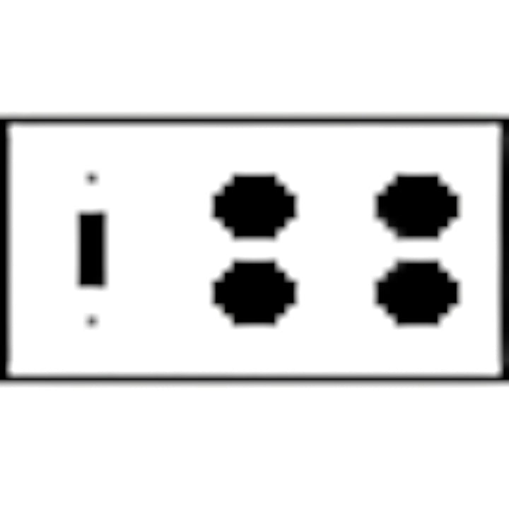 Bamboo Style Wall Plate (Bright Nickel Finish)