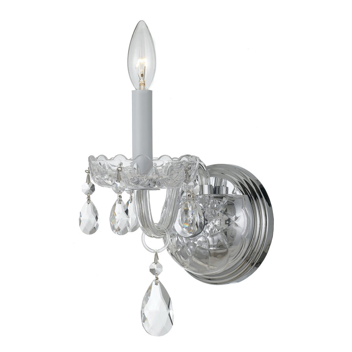 Crystorama Crystorama Traditional Crystal 1 Light Swarovski Strass Crystal Polished Chrome Sconce