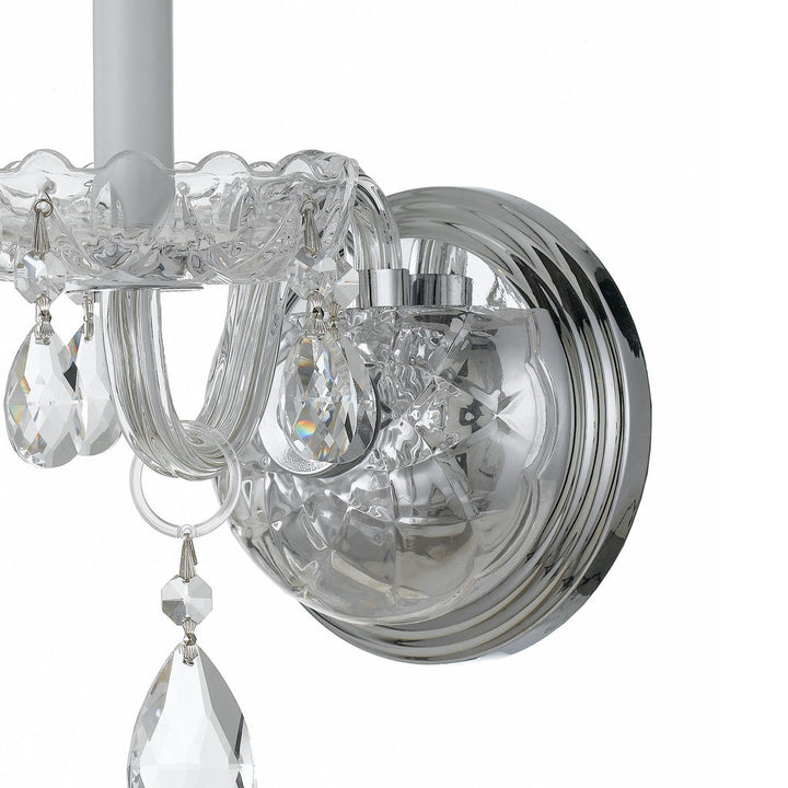 Crystorama Crystorama Traditional Crystal 1 Light Swarovski Strass Crystal Polished Chrome Sconce