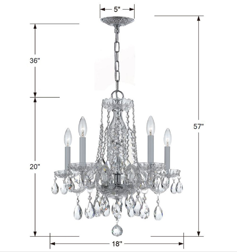 Crystorama Crystorama Traditional Crystal 8 Light Spectra Crystal Polished Chrome Chandelier