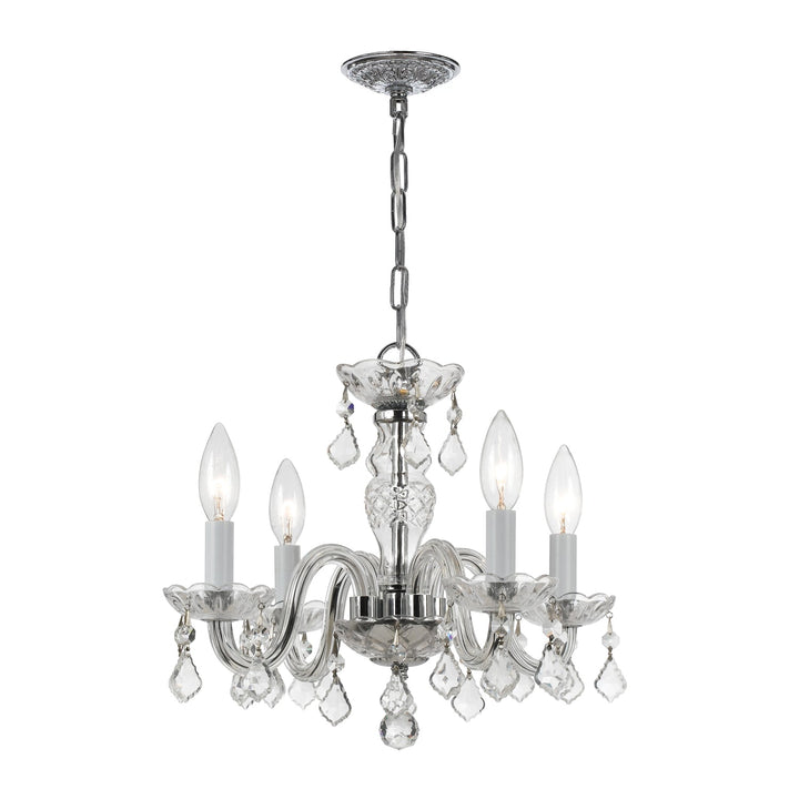 Crystorama Crystorama Traditional Crystal 4 Light Spectra Crystal Polished Chrome Mini Chandelier