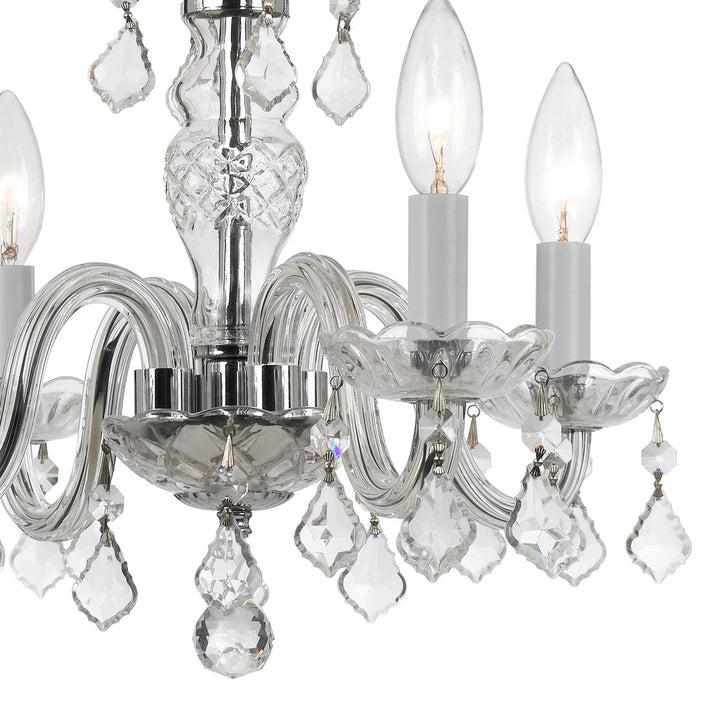 Crystorama Crystorama Traditional Crystal 4 Light Spectra Crystal Polished Chrome Mini Chandelier