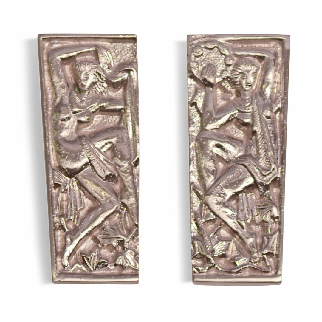 COPPER MOUNTAIN HARDWARE 6 Inch Solid Brass Art Deco Style Cabinet and Furniture Pull Set