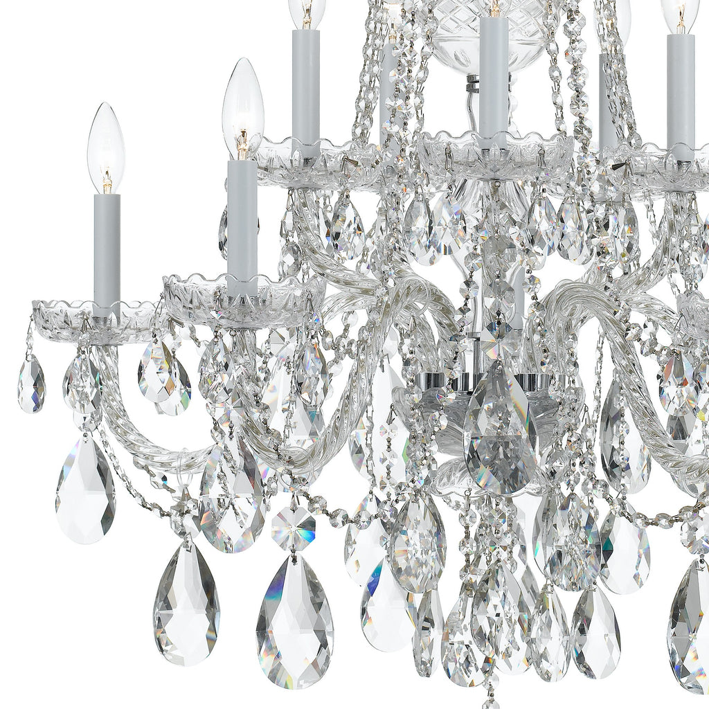 Crystorama Crystorama Traditional Crystal 10 Light Swarovski Strass Crystal Polished Chrome Chandelier