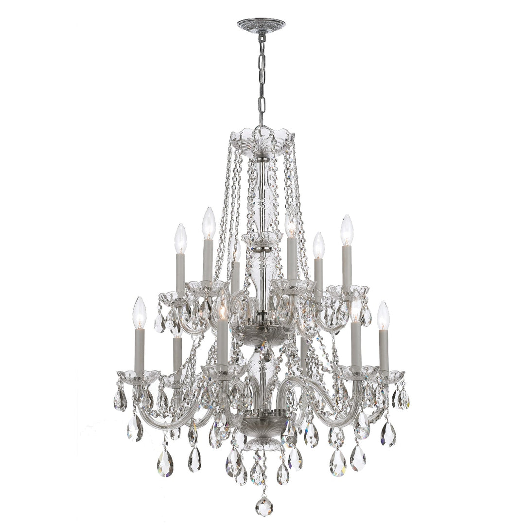 Crystorama Crystorama Traditional Crystal 12 Light Spectra Crystal Polished Chrome Chandelier