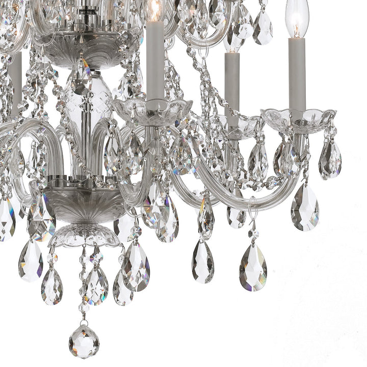 Crystorama Crystorama Traditional Crystal 12 Light Swarovski Strass Crystal Polished Chrome Chandelier