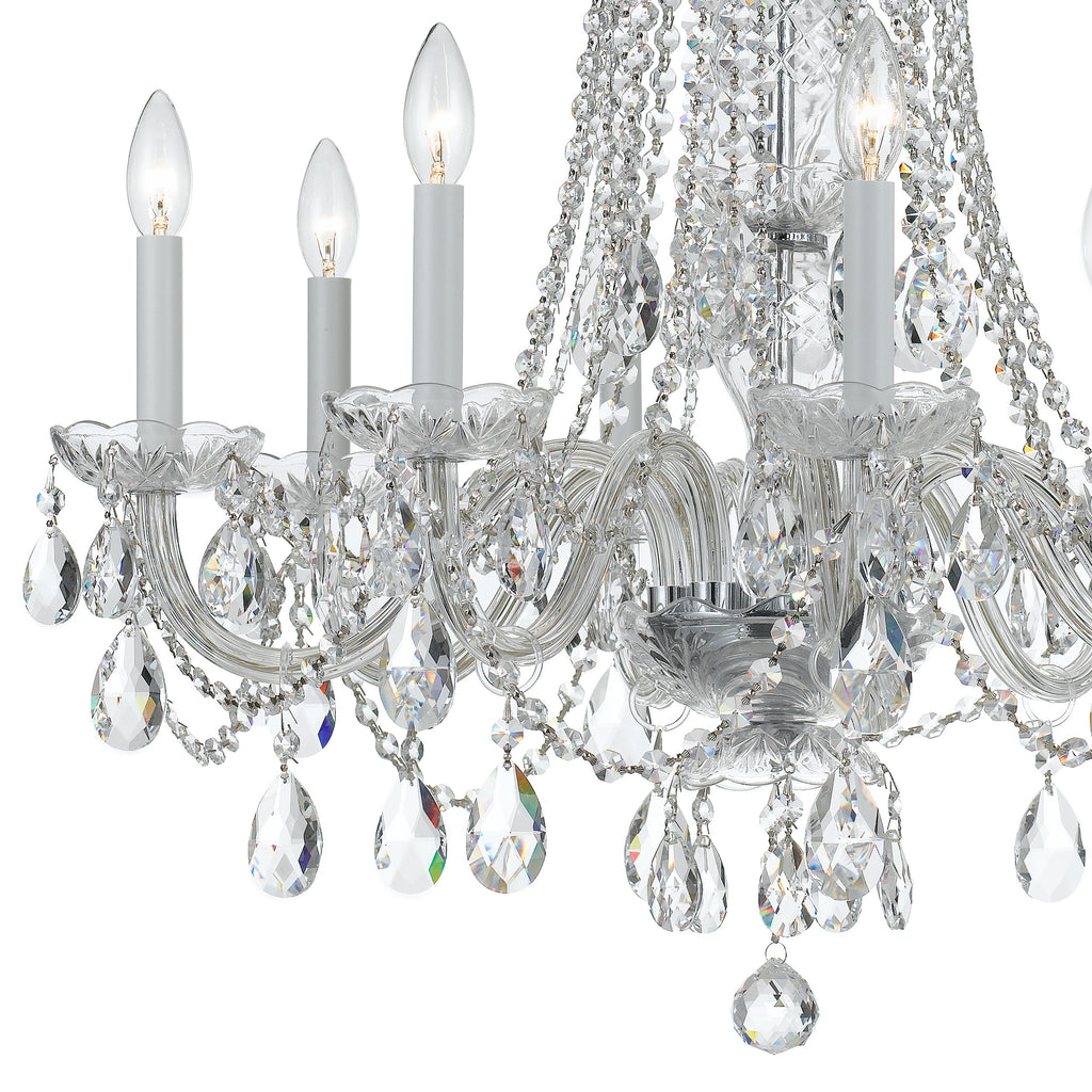 Crystorama Crystorama Traditional Crystal 8 Light Hand Cut Crystal Polished Chrome Chandelier