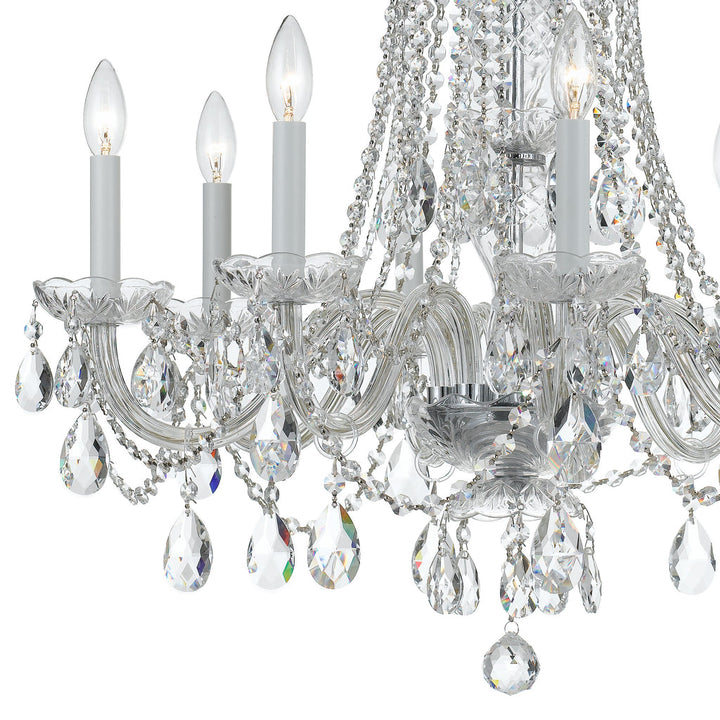 Crystorama Crystorama Traditional Crystal 8 Light Hand Cut Crystal Polished Chrome Chandelier