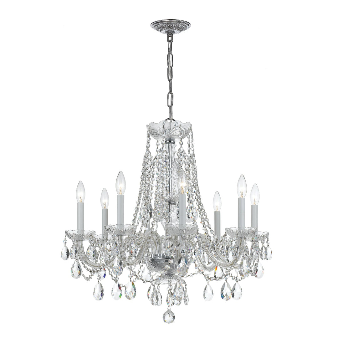 Crystorama Crystorama Traditional Crystal 8 Light Spectra Crystal Polished Chrome Chandelier