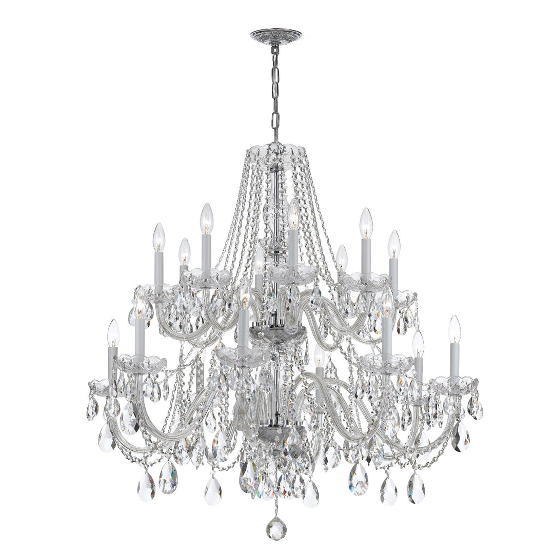 Crystorama Crystorama Traditional Crystal 16 Light Hand Cut Crystal Polished Chrome Chandelier