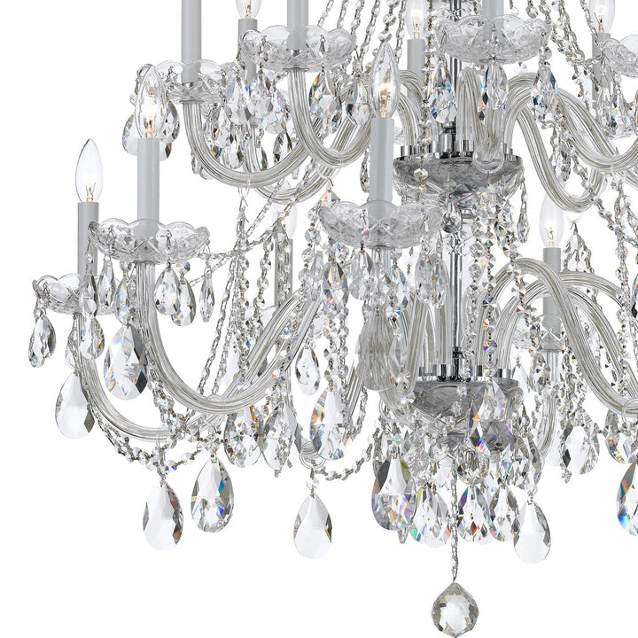 Crystorama Crystorama Traditional Crystal 16 Light Hand Cut Crystal Polished Chrome Chandelier