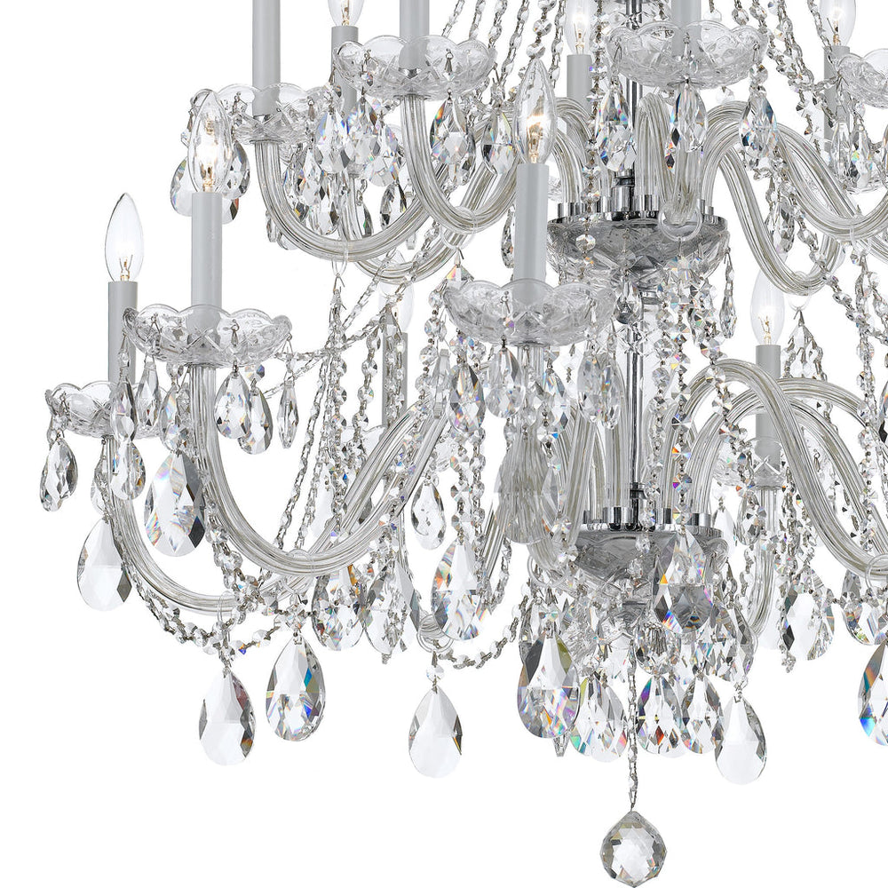 Crystorama Crystorama Traditional Crystal 16 Light Swarovski Strass Crystal Polished Chrome Crystal Chandelier
