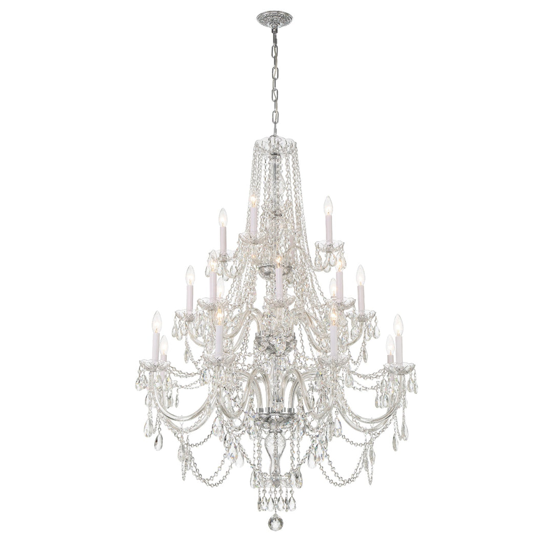 Crystorama Crystorama Traditional Crystal 20 Light Hand Cut Crystal Polished Chrome Chandelier