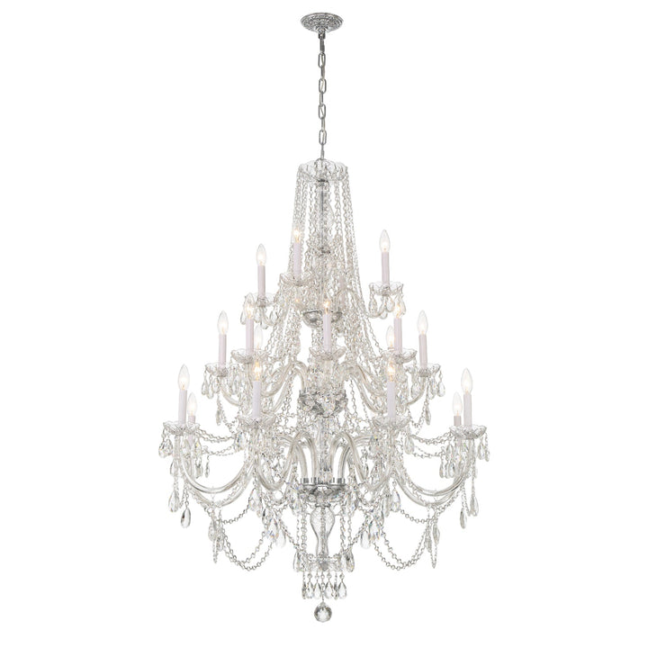 Crystorama Crystorama Traditional Crystal 20 Light Hand Cut Crystal Polished Chrome Chandelier