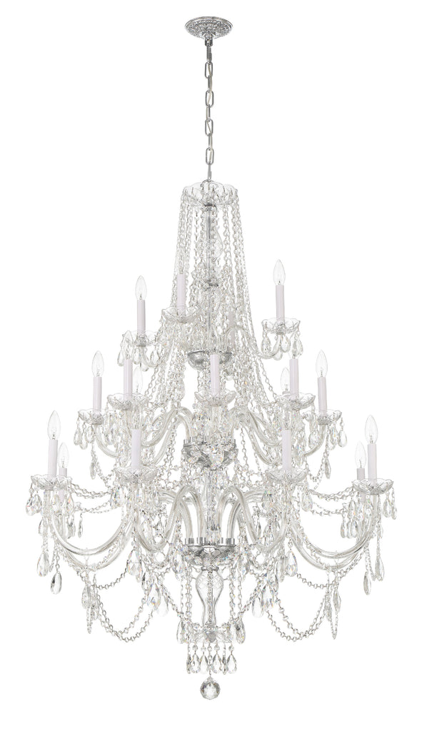 Crystorama Crystorama Traditional Crystal 20 Light Hand Cut Crystal Polished Chrome Chandelier