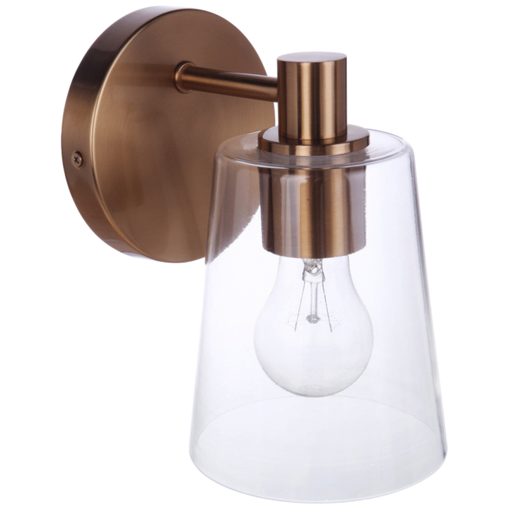 Emilio 1 Light Wall Sconce in Satin Brass