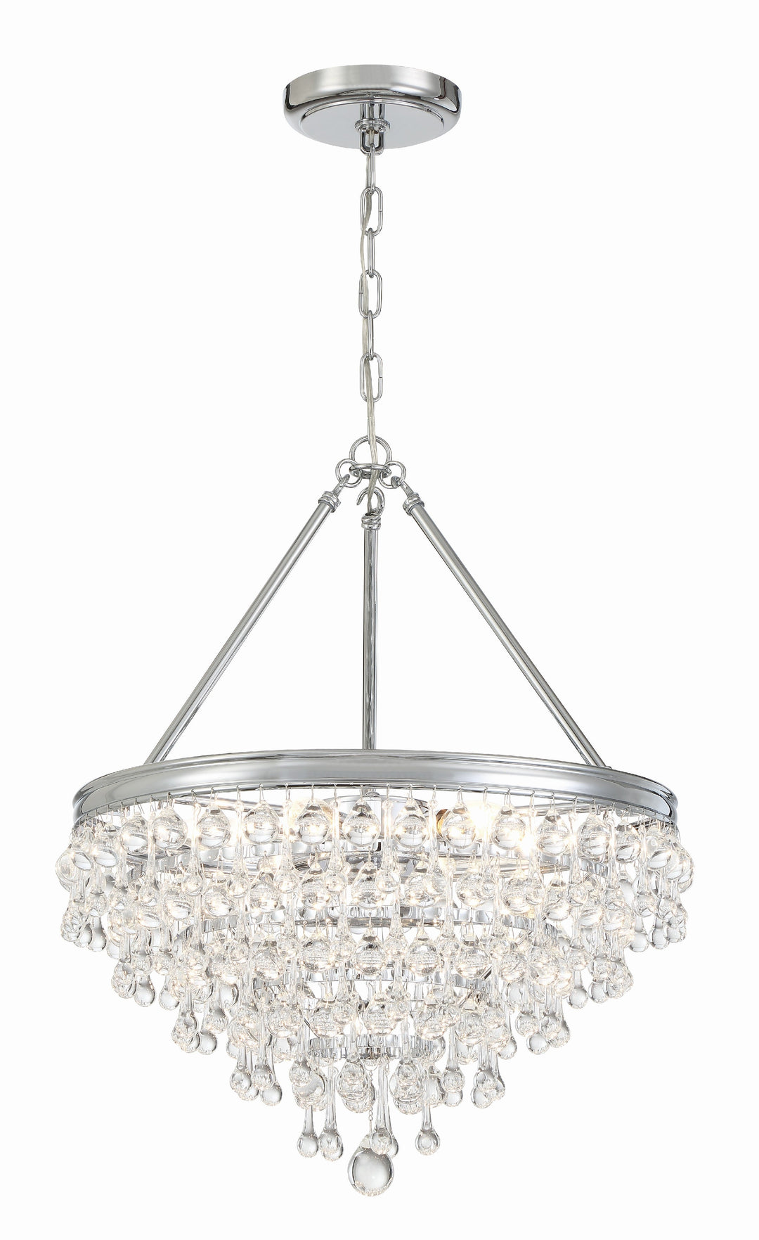 Crystorama Crystorama Calypso 6 Light Crystal Teardrop Polished Chrome Chandelier
