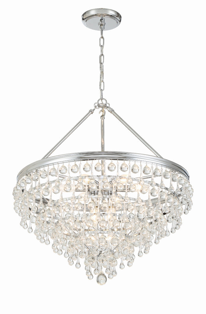 Crystorama Crystorama Calypso 8 Light Crystal Teardrop Polished Chrome Chandelier