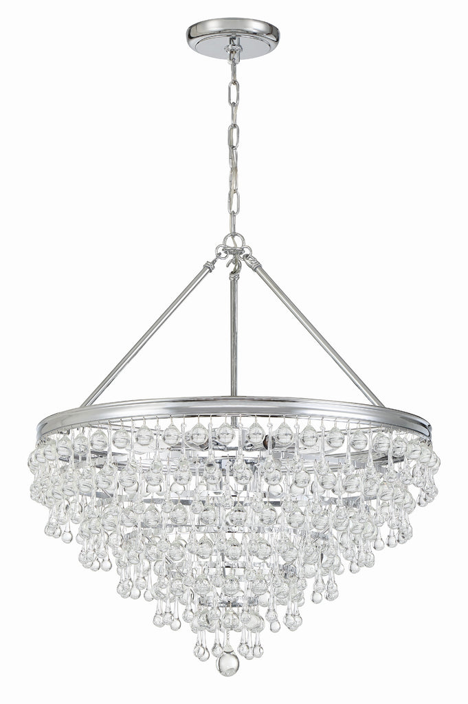 Crystorama Crystorama Calypso 8 Light Crystal Teardrop Polished Chrome Chandelier