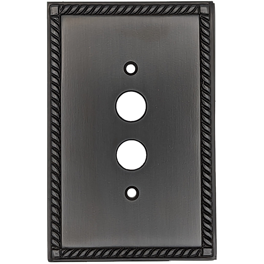 English Georgian Roped Wall Plate (Black Bronze) COPPER MOUNTAIN HARDWARE