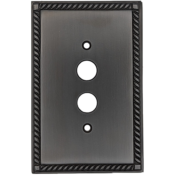 English Georgian Roped Wall Plate (Black Bronze) COPPER MOUNTAIN HARDWARE