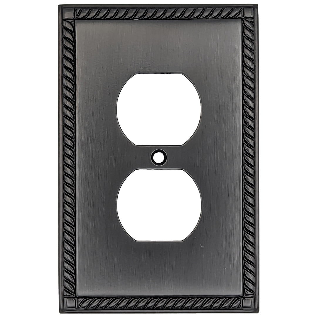 English Georgian Roped Wall Plate (Black Bronze) COPPER MOUNTAIN HARDWARE