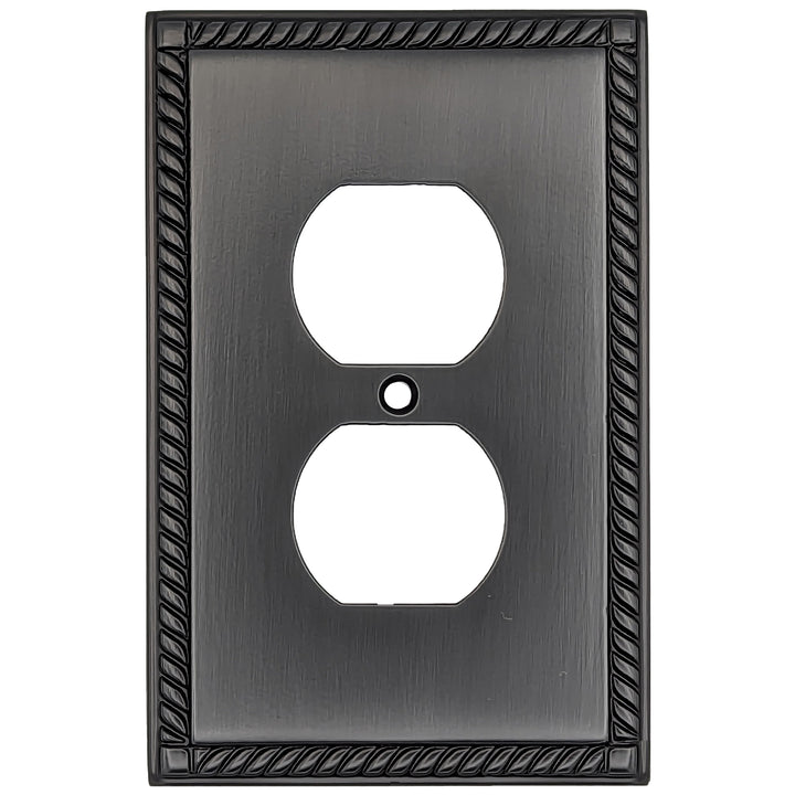 English Georgian Roped Wall Plate (Black Bronze) COPPER MOUNTAIN HARDWARE