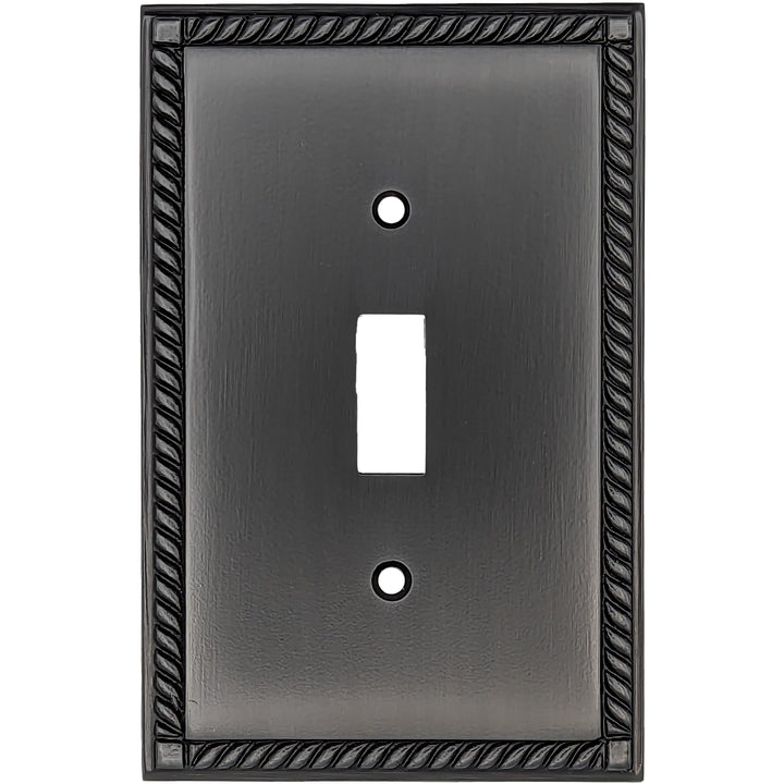 English Georgian Roped Wall Plate (Black Bronze) COPPER MOUNTAIN HARDWARE
