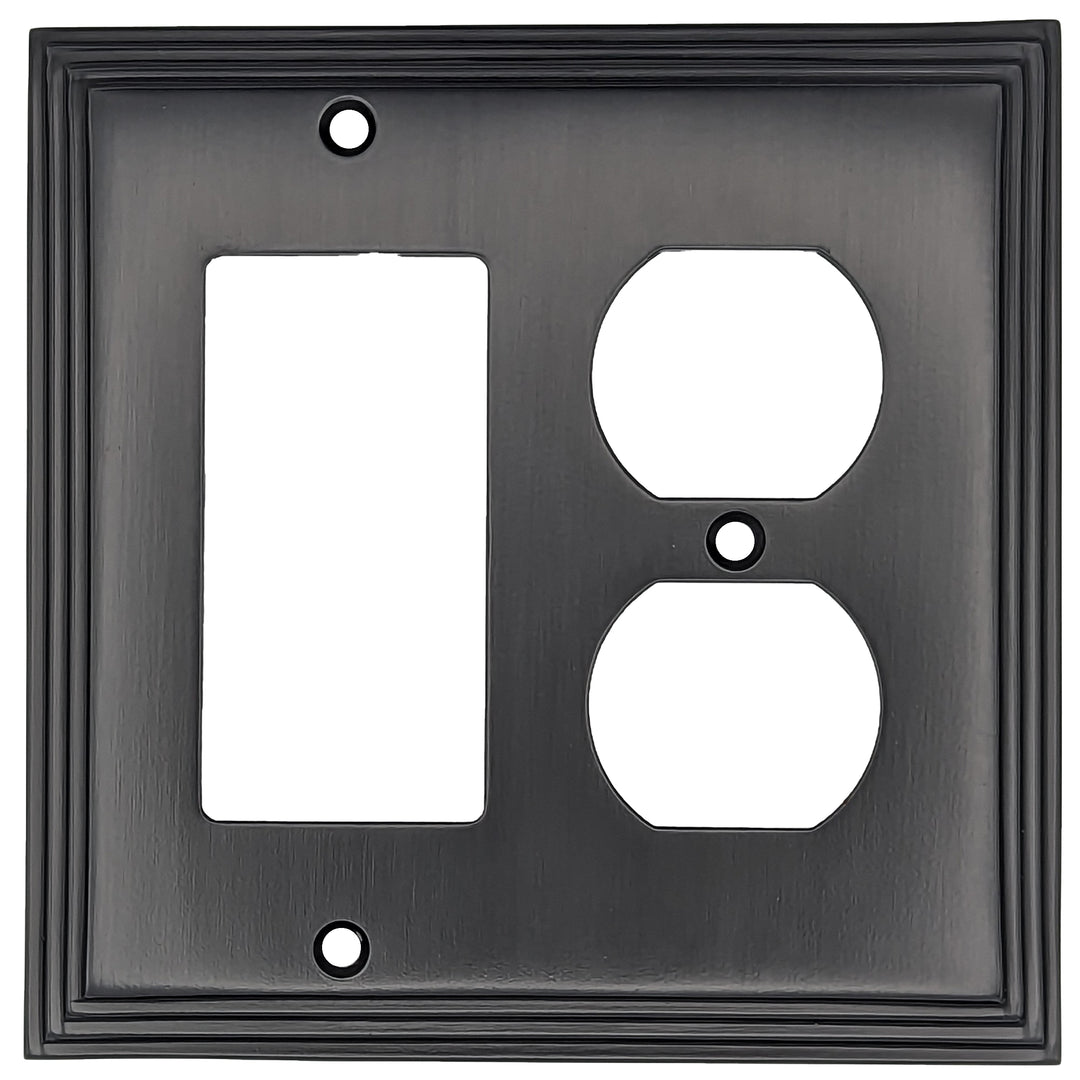 Kingston Classic Stepped Wall Plate (Black Bronze) COPPER MOUNTAIN HARDWARE