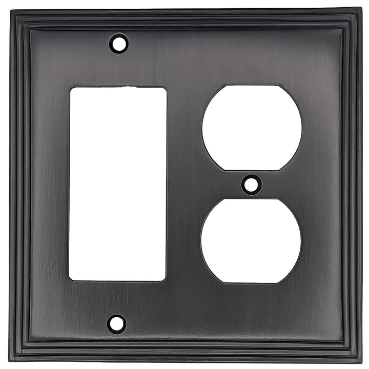 Kingston Classic Stepped Wall Plate (Black Bronze) COPPER MOUNTAIN HARDWARE