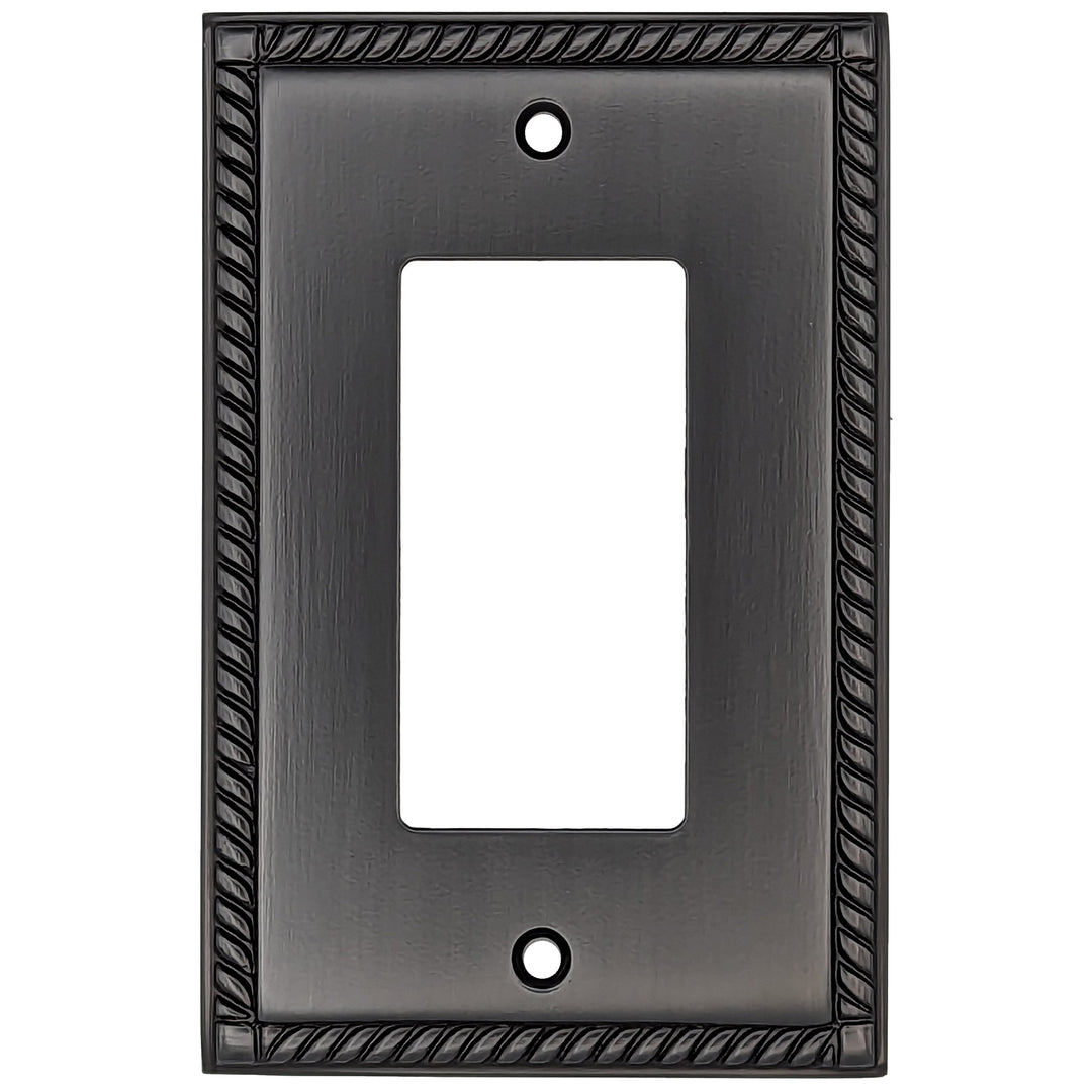 English Georgian Roped Wall Plate (Black Bronze) COPPER MOUNTAIN HARDWARE