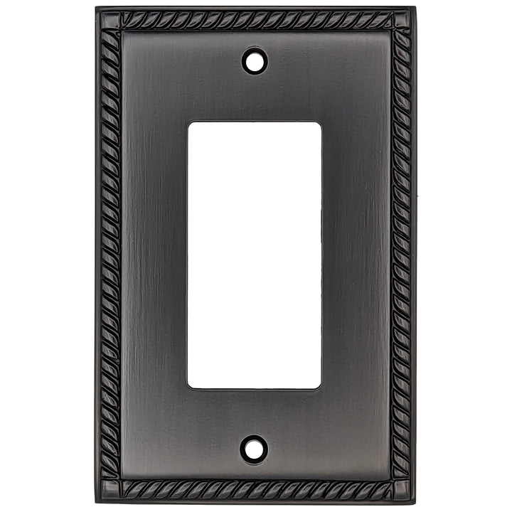 English Georgian Roped Wall Plate (Black Bronze) COPPER MOUNTAIN HARDWARE