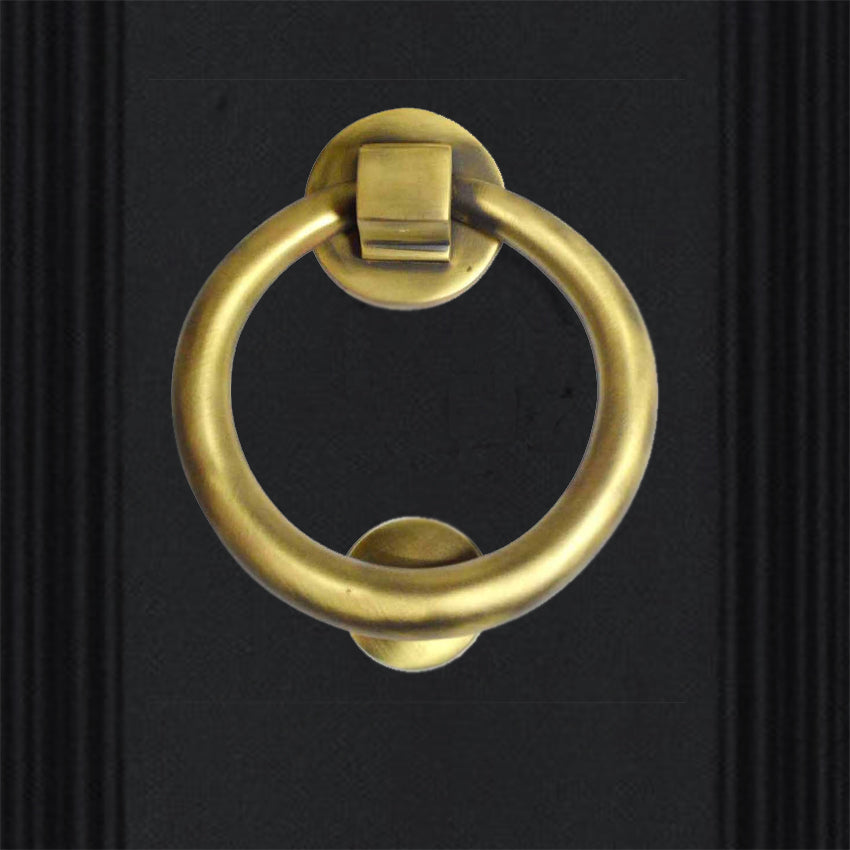 COPPER MOUNTAIN HARDWARE 5 1/2" Solid Brass Traditional Ring Door Knocker in Several Finishes