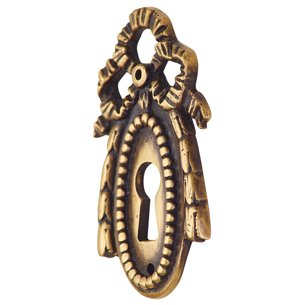 2 1/8 Inch Solid Brass Vintage Escutcheon (Antique Brass Finish) COPPER MOUNTAIN HARDWARE