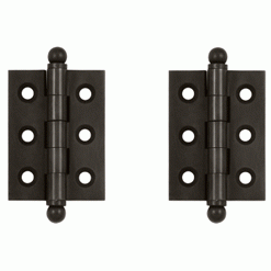 2 Inch x 1 1/2 Inch Solid Brass Cabinet Hinges (Oil Rubbed Bronze) DELTANA