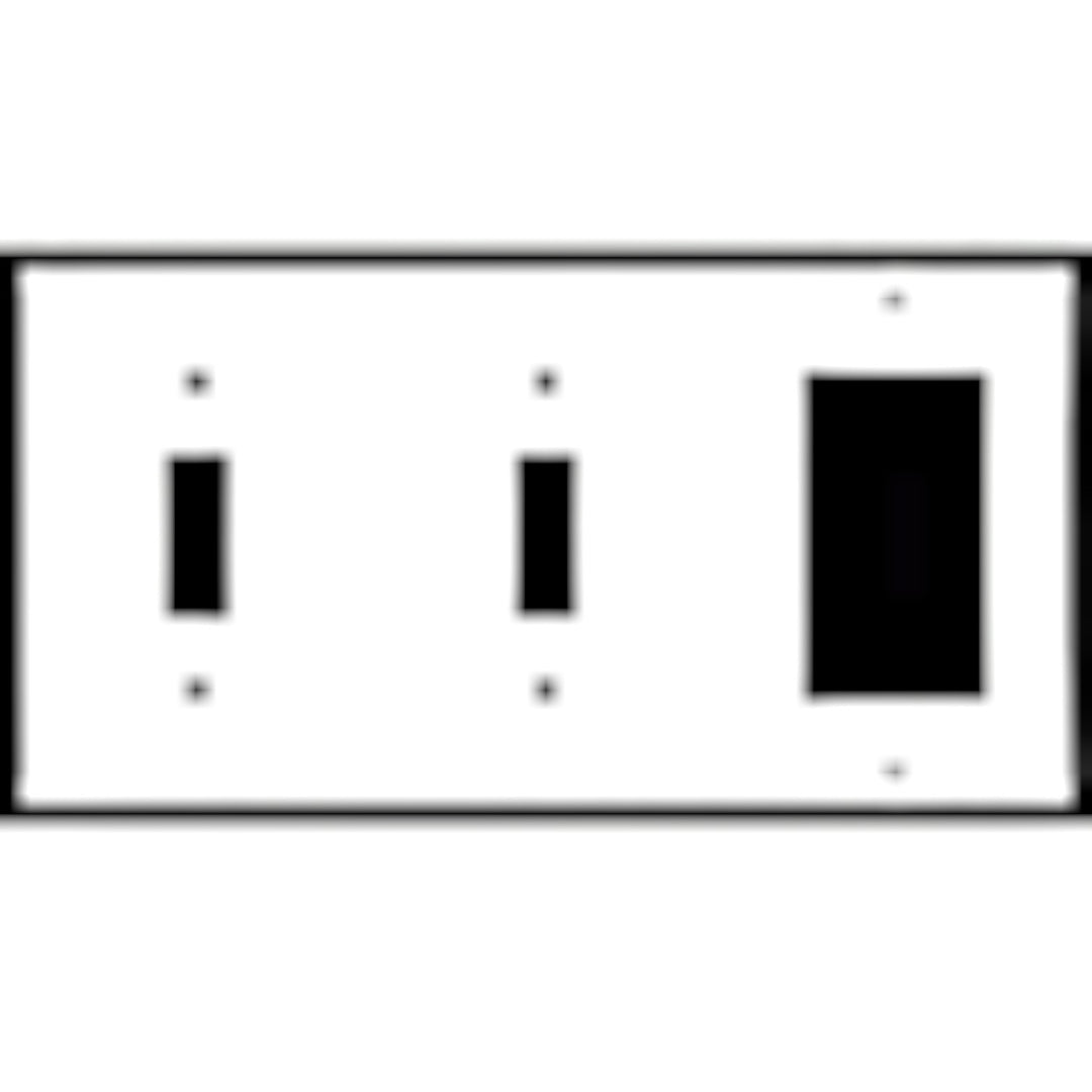 Bamboo Style Wall Plate (Bright Nickel Finish)