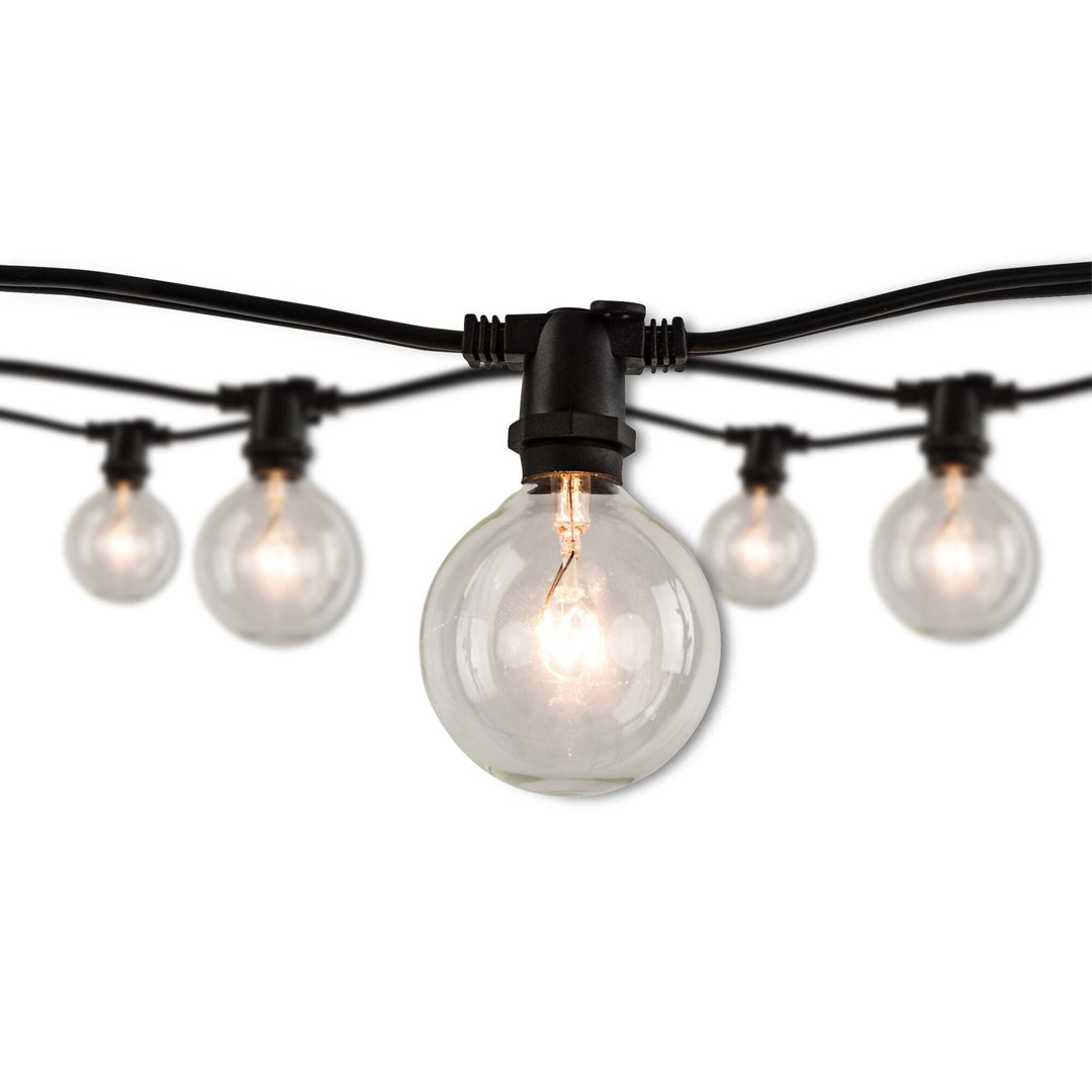 Bulbrite 14' STRING LIGHT 10 SOCKETS KIT  BLACK W/11W G16 CLEAR 120V E12 LAMPS-2PK