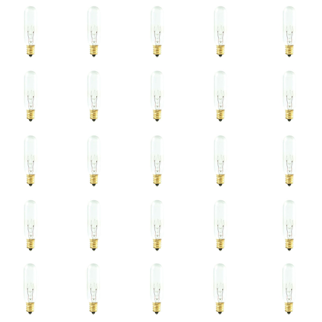 Bulbrite 15W T6 TUBULAR CLEAR E12 130V-25PK