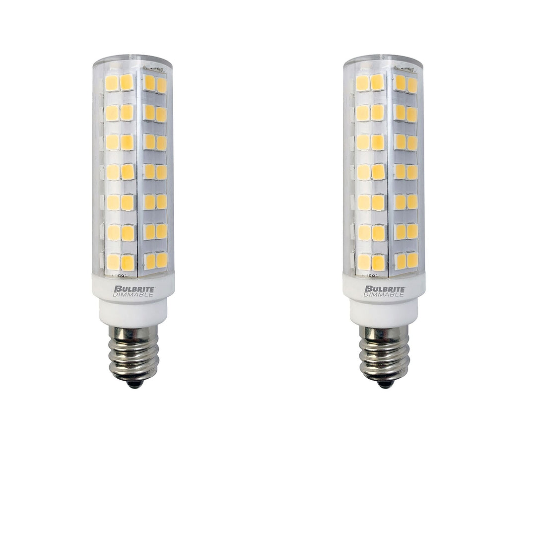 Bulbrite 6.5W LED E12 CLEAR 2700K DIMMABLE 120V 2PK