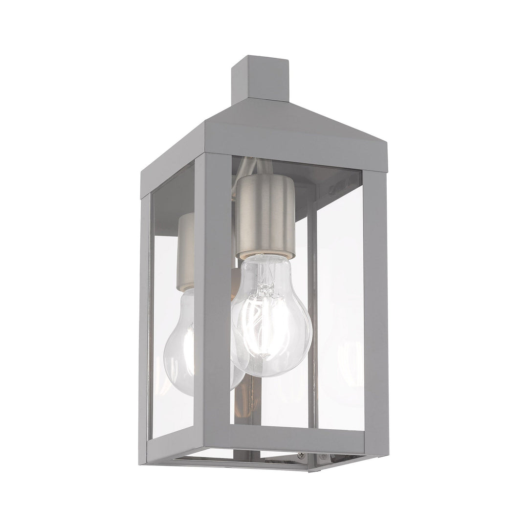 1 Light Nordic Gray Outdoor Wall Lantern Livex