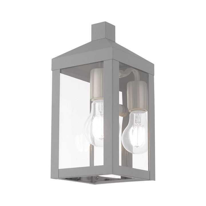 1 Light Nordic Gray Outdoor Wall Lantern Livex