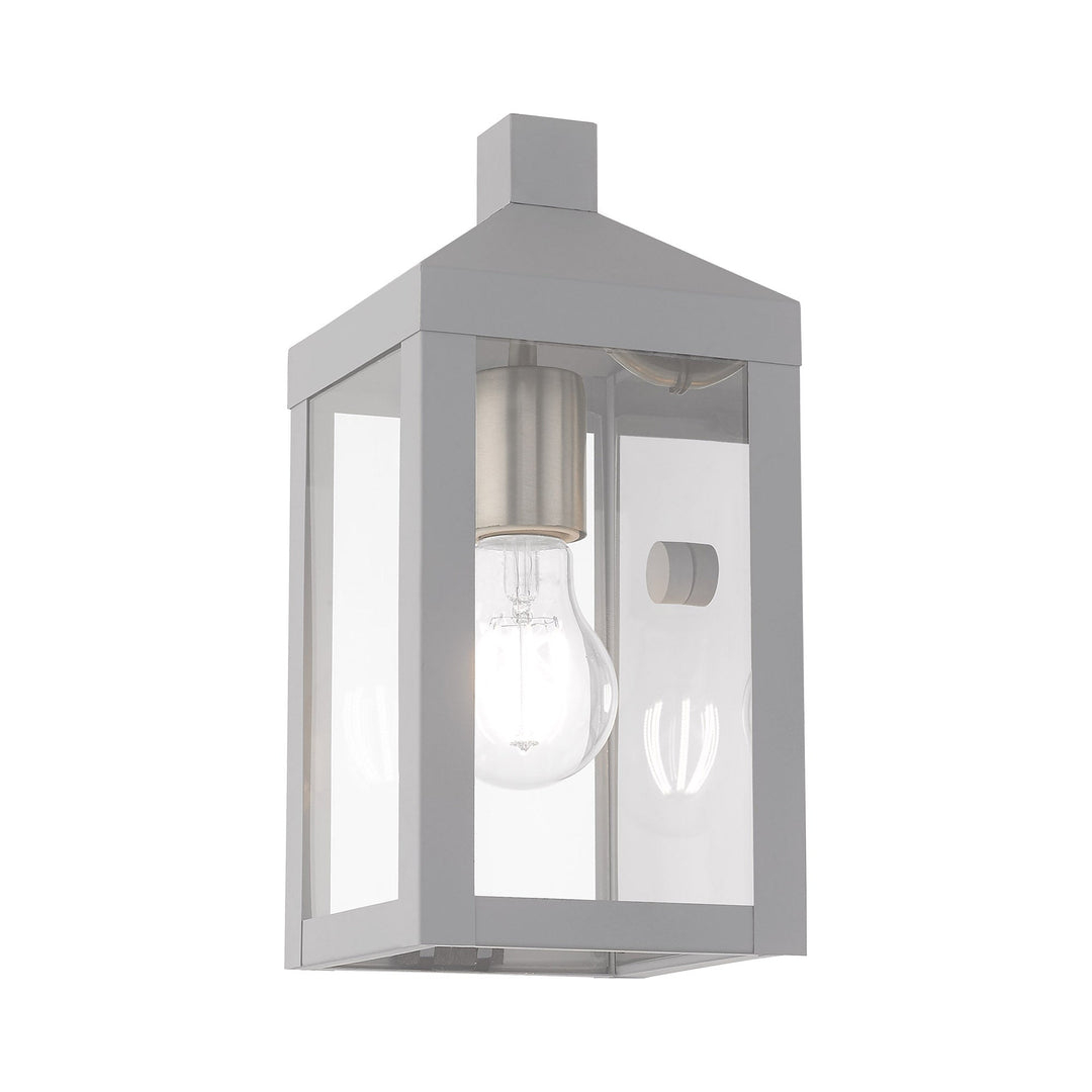 1 Light Nordic Gray Outdoor Wall Lantern Livex
