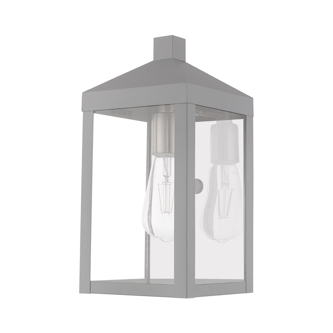 1 Light Nordic Gray Outdoor Wall Lantern Livex