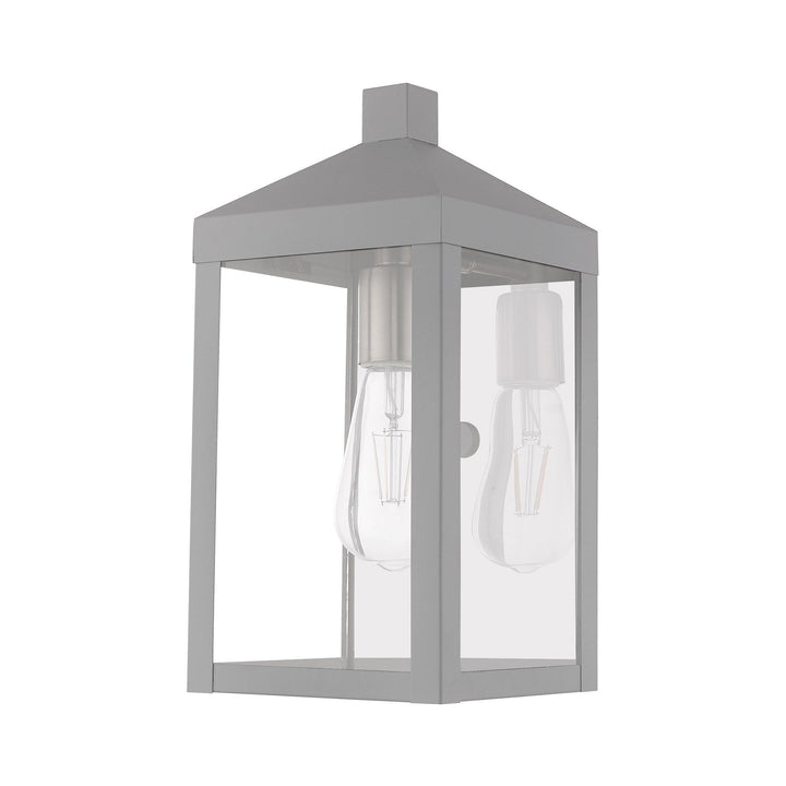 1 Light Nordic Gray Outdoor Wall Lantern Livex