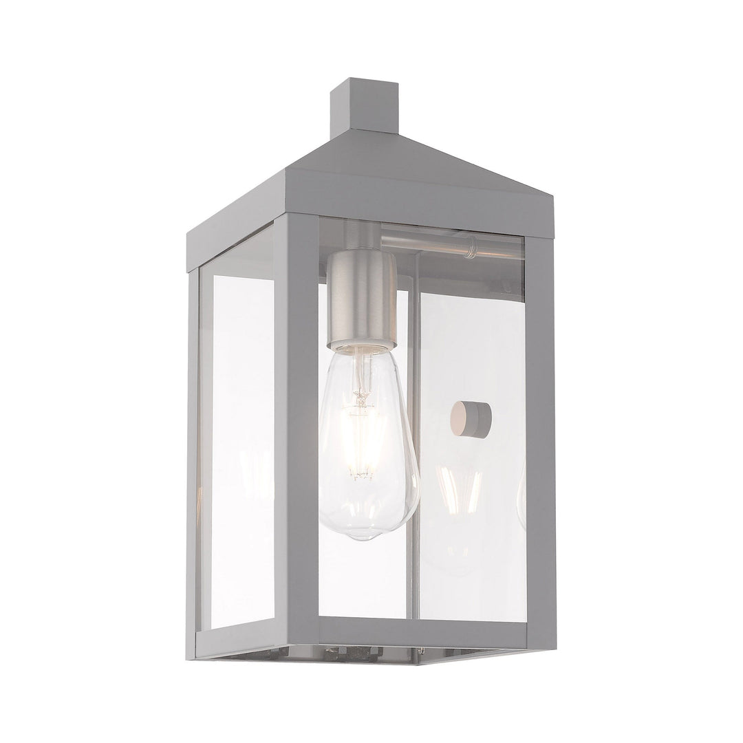 1 Light Nordic Gray Outdoor Wall Lantern Livex